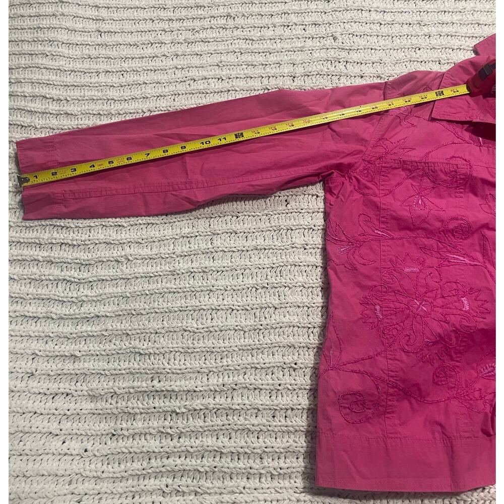 Vtg Flashback Button Front Jacket 100% Cotton Emb… - image 5